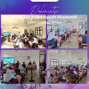 Pelaksanaan Gladi TKA di SMPN 6 Talang Kelapa